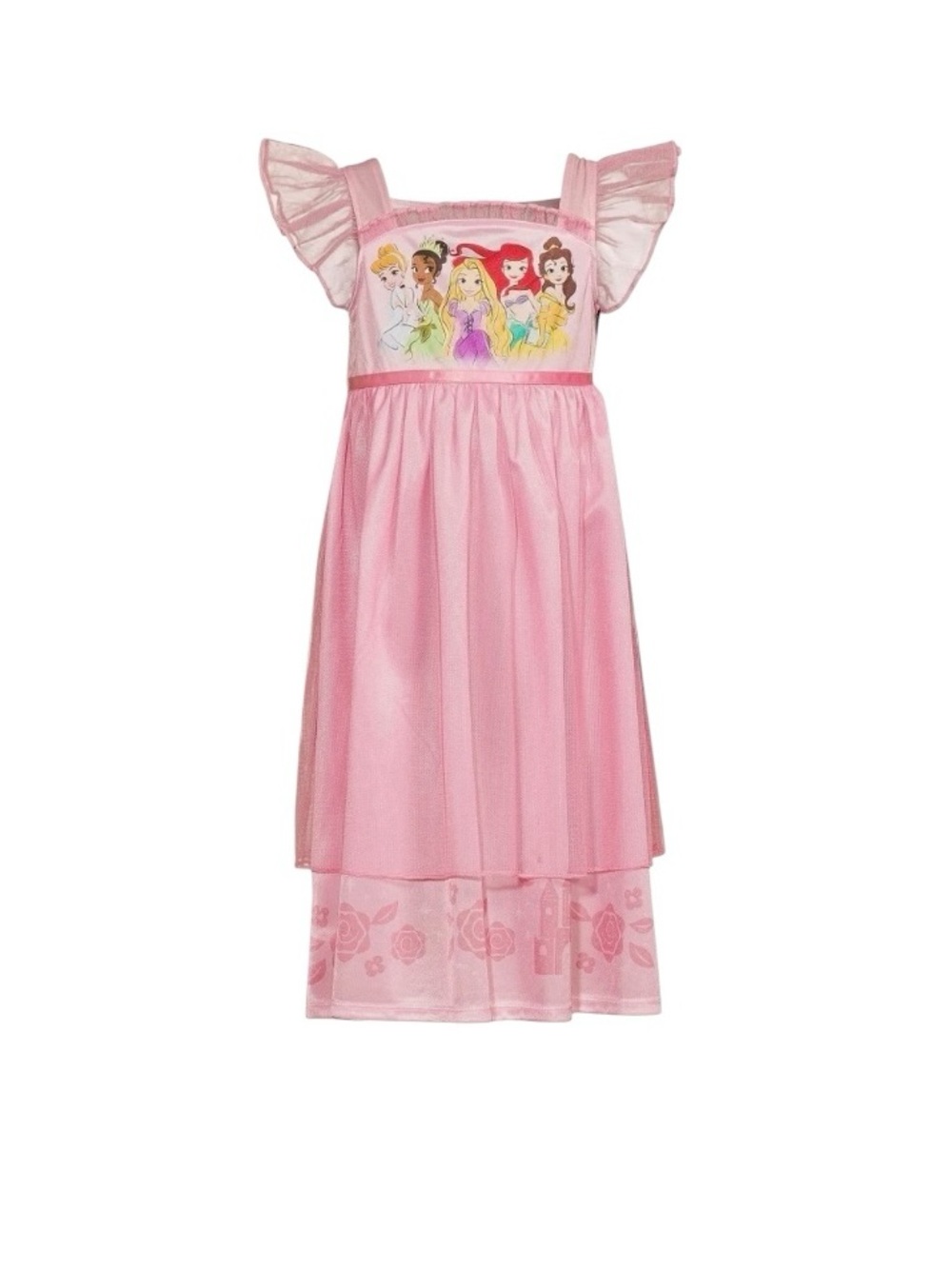 Disney Princess Toddler Girl's Satin and Tulle Character Nightgown